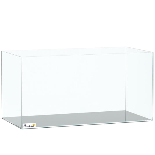 Fish Tank Bare Glass for DIY Glass Aquarium with Protective Base Mat 51L Transparent for Fish Shrimps