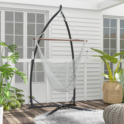 Hammock Chair Stand, Hanging Heavy Duty Metal Frame Hammock Stand with Chain, for Hanging Hammock Air Porch Swing Chair