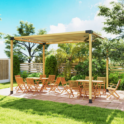 Pergola Kit, DIY Pergola Brackets with 3-Way Pergola Corner Brackets and Post Base for 92mm Lumber