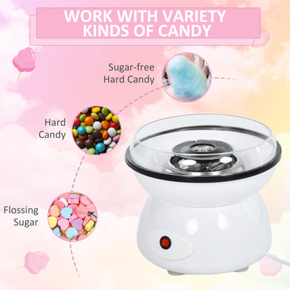 450W Candy Floss Machine, Professional Automatic Cotton Candy Sweet Machine with Candyfloss Sticks, Spoon, Splash Guard