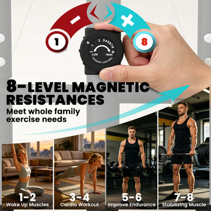 Elliptical Cross Trainer for Home, Quiet Magnetic Elliptical Machine with Bluetooth, App Compatible, 8-Level Resistance