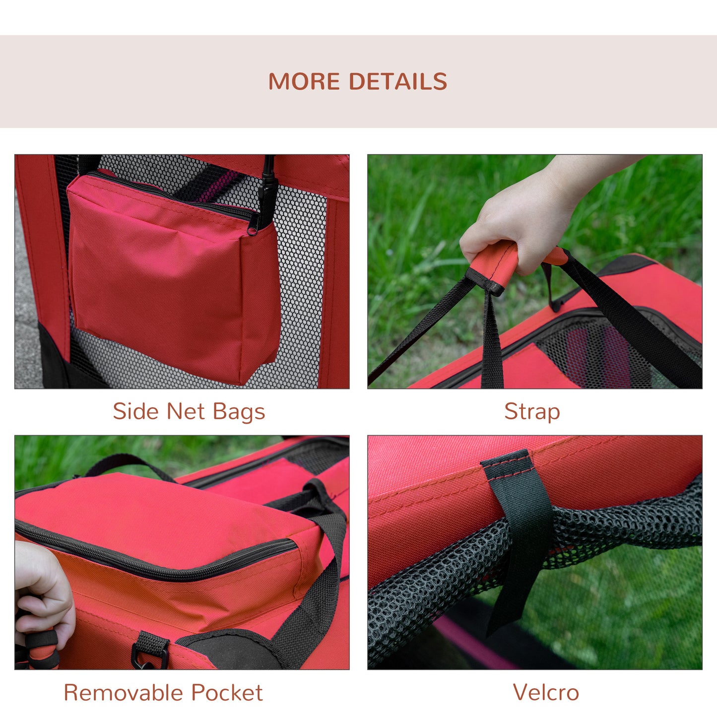Foldable Pet Carrier for Small and Miniature Dogs, Portable Cat Carrier Soft Side Pet Travel Crate with Removable Mat