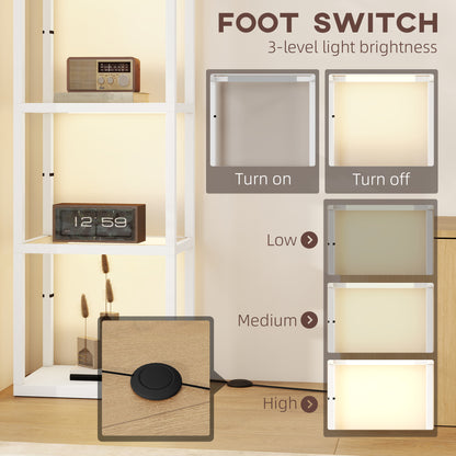 Four-Shelf Floor Lamp - White