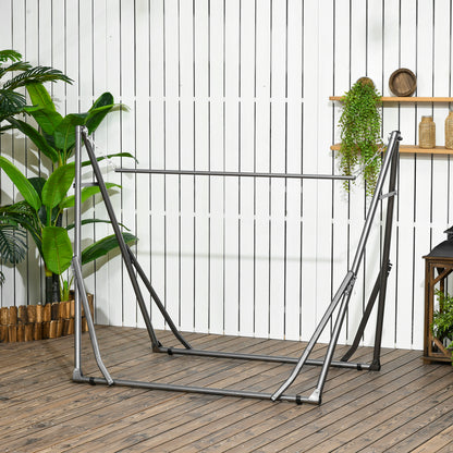 3 in 1 Foldable Hammock Stand, Portable Hanging Chair Stand with Metal Frame, Clothes Drying Rack, Load Capacity 120kg