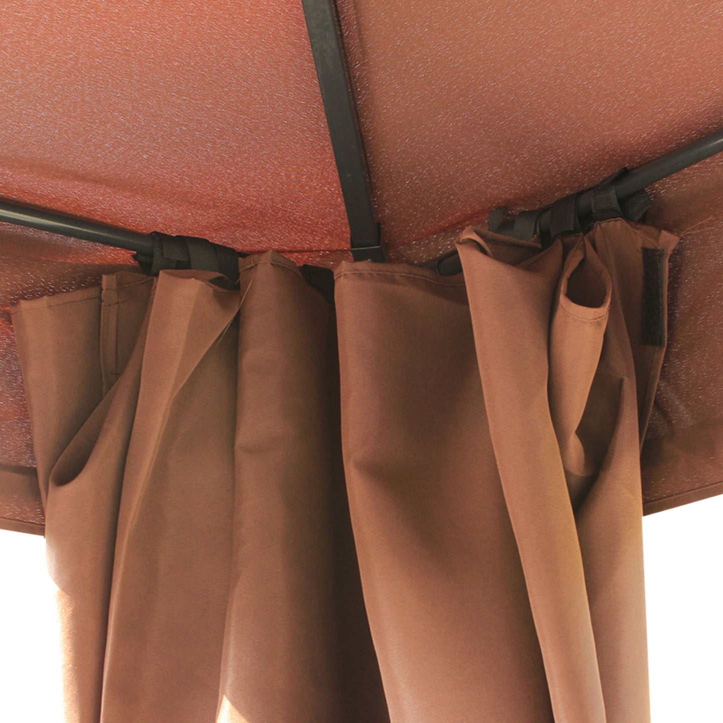 3 x 4m Garden Gazebo, Double Roof Marquee Canopy Shelter with Sidewalls, Solid Steel Frame for Garden, Lawn