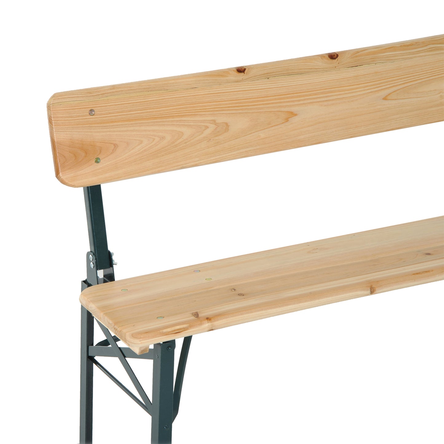 Portable Folding Camping Picnic Trestle Beer Table and 2 Bench Set Wooden Garden Furniture Patio Dining Party BBQ Chairs Stoo