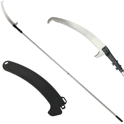 Manual Pole Saw, 1.8-2.9 m Extendable Tree Pruner, Tree Lopper Long Reach Telescopic with Extendable Handle & 40 cm Saw for T