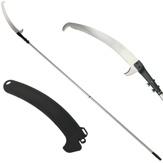 Manual Pole Saw, 1.8-2.9 m Extendable Tree Pruner, Tree Lopper Long Reach Telescopic with Extendable Handle & 40 cm Saw for T
