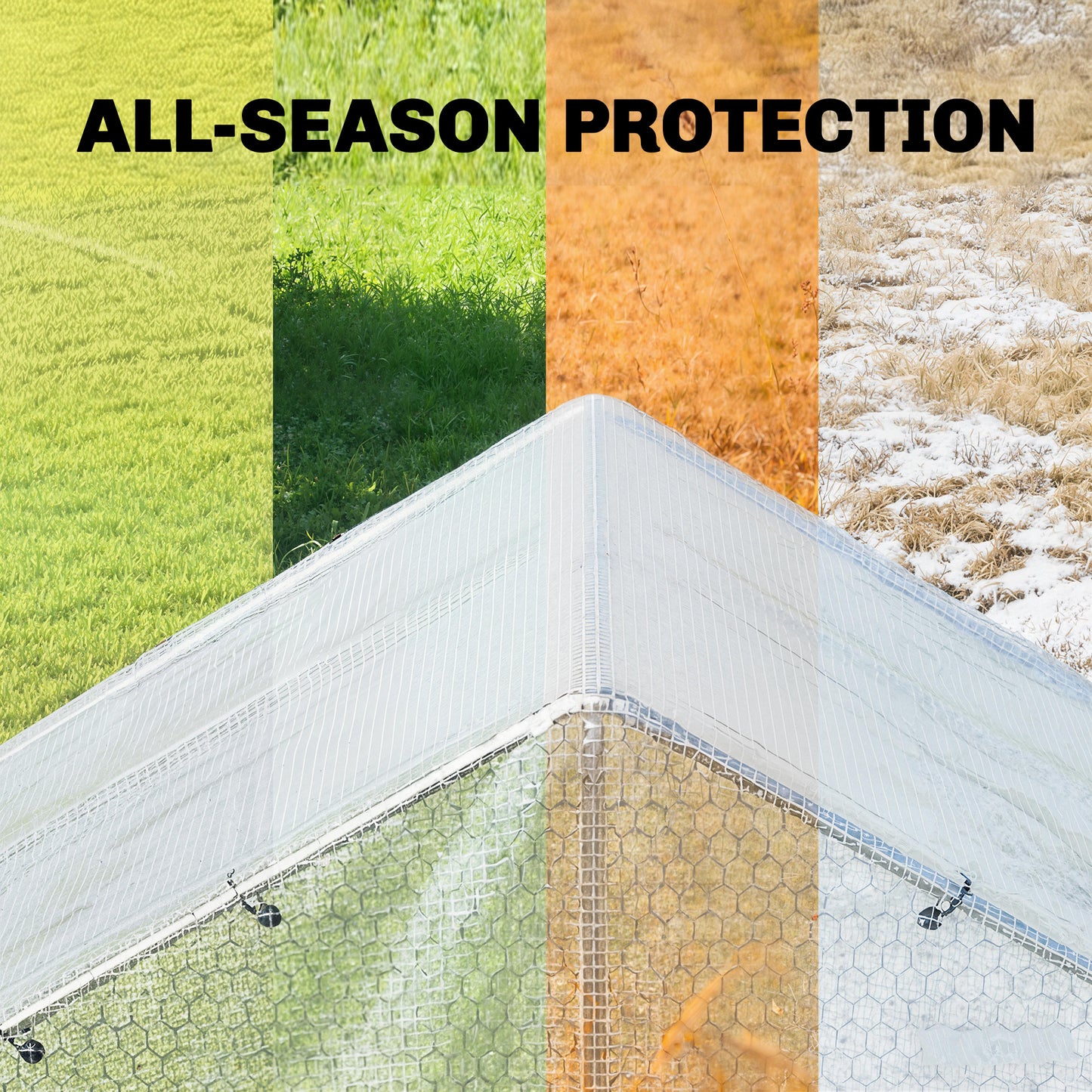 4 x 6m Waterproof Tarpaulin, Heavy Duty 140GSM Tear-Resistant PE Tarp with Reinforced Grommets, UV Protected Cover