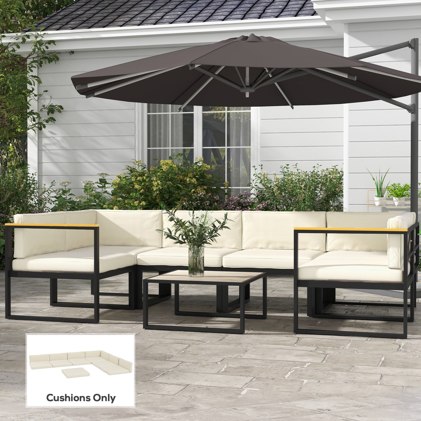 14-piece Dining Set Cushions - Cream