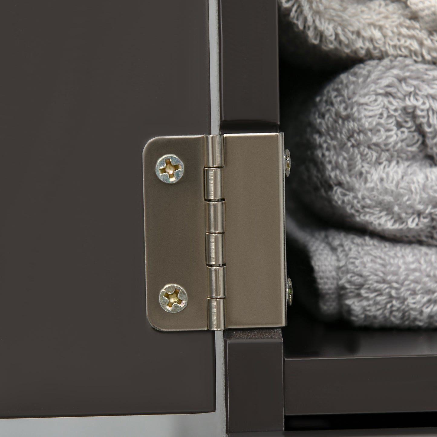 Tall Bathroom Cabinet, Freestanding Slim Bathroom Storage Cabinet with 2-Tier Open Shelf and 2 Drawers for Small Space