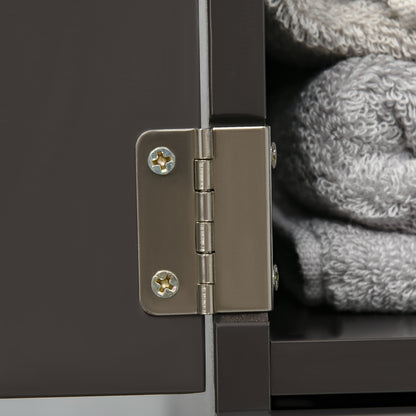 Tall Bathroom Cabinet, Freestanding Slim Bathroom Storage Cabinet with 2-Tier Open Shelf and 2 Drawers for Small Space