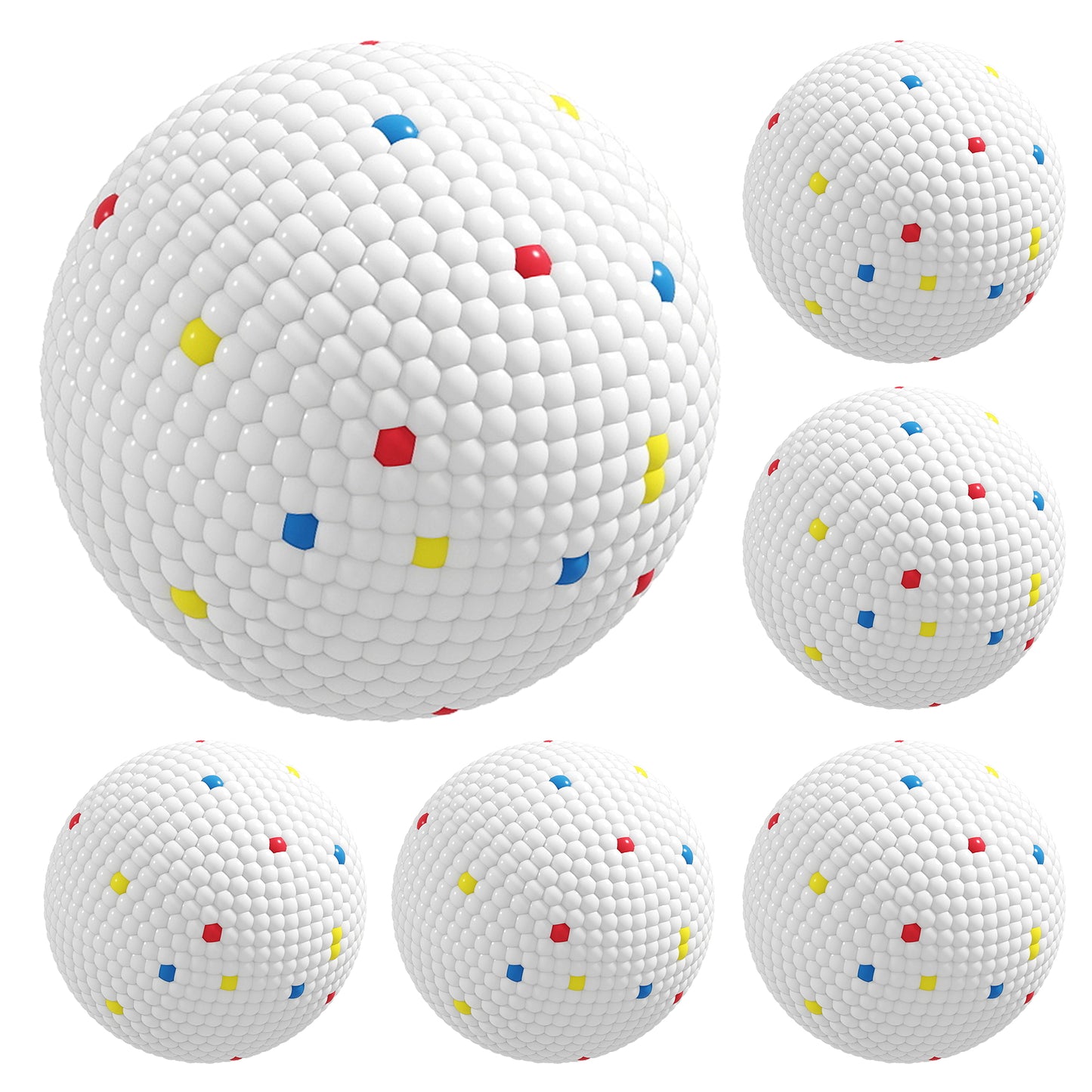 6 Pack Dog Balls Toys Fits Aggressive Chewers, Indestructible Teething and Water ETPU Balls for Throw and Fetch