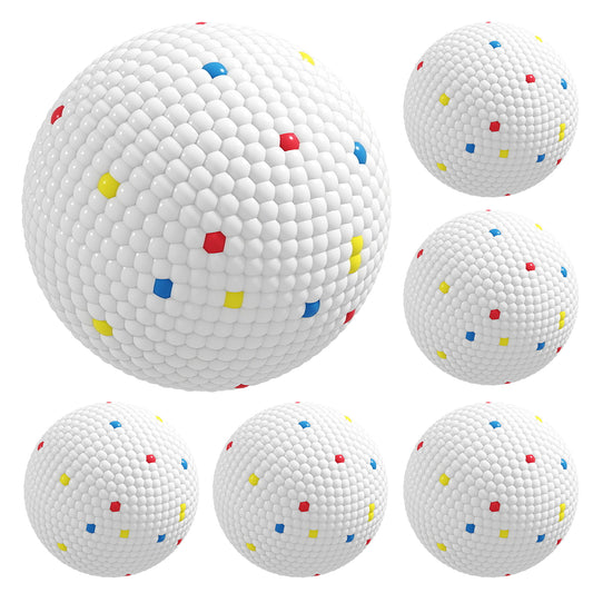 6 Pack Dog Balls Toys Fits Aggressive Chewers, Indestructible Teething and Water ETPU Balls for Throw and Fetch
