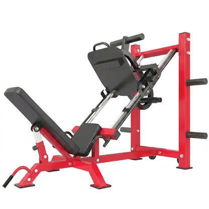 Leg Press Machine with Wheels and Calf Block, Adjustable Squat Machine for Home Gym, 455KG Capacity