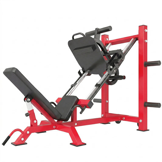 Leg Press Machine with Wheels and Calf Block, Adjustable Squat Machine for Home Gym, 455KG Capacity