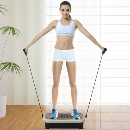 Vibration Plate Exercise Machine, Quiet Vibrating Plate for Weight Loss and Lymphatic Drainage with Resistance Bands