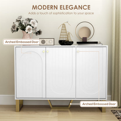 3-Door Sideboard Storage Cabinet - White
