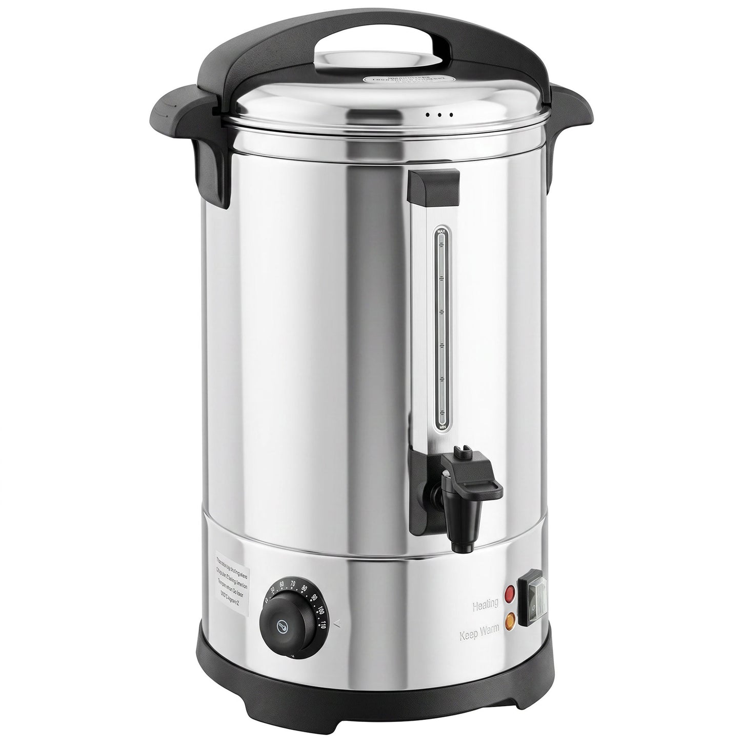 13L Catering Urn, 2500W Stainless Steel Hot Water Boiler Dispenser with Thermostat, Keep Warm Function and Easy Pour Tap