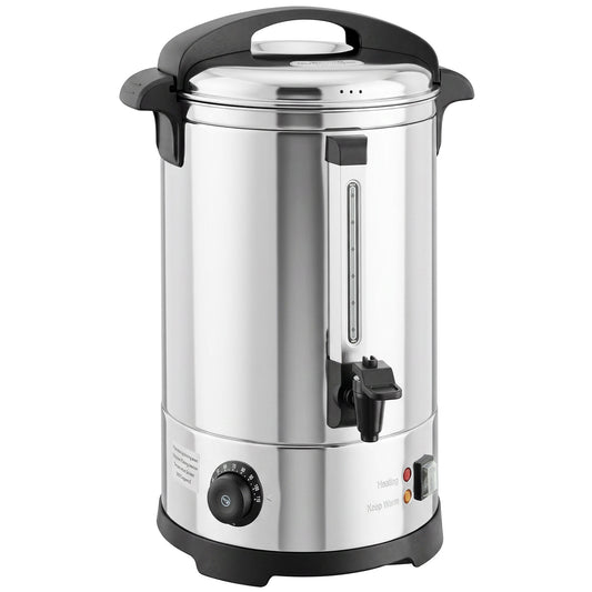13L Catering Urn, 2500W Stainless Steel Hot Water Boiler Dispenser with Thermostat, Keep Warm Function and Easy Pour Tap
