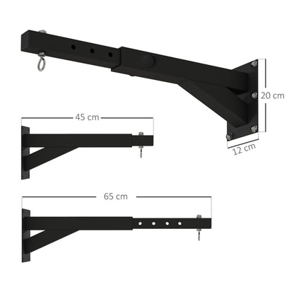 Punch Bag Wall Bracket, 5-Length Adjustable Boxing Bag Bracket for Kickboxing, Muay Thai, Punching Training