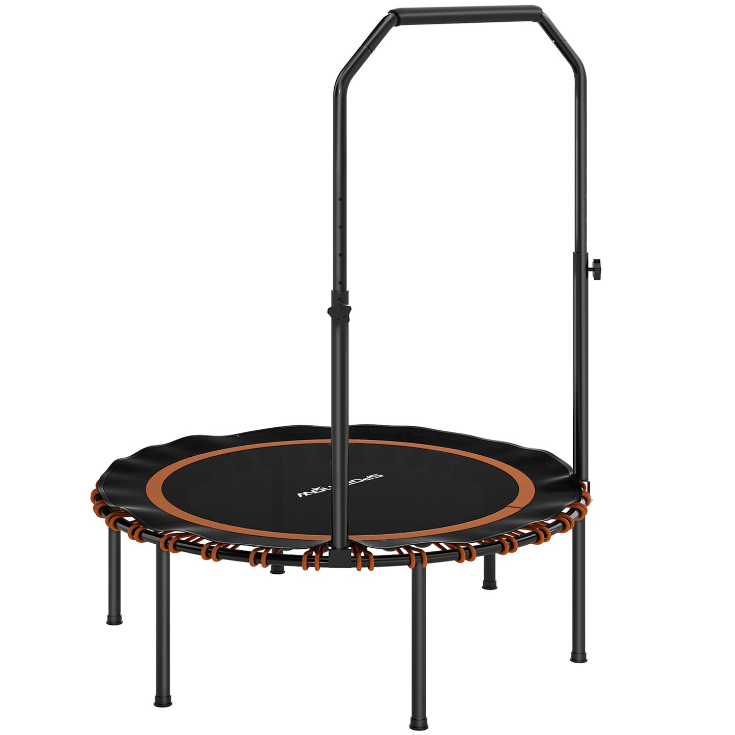 40" Foldable Fitness Trampoline Rebounder with Handle, Orange