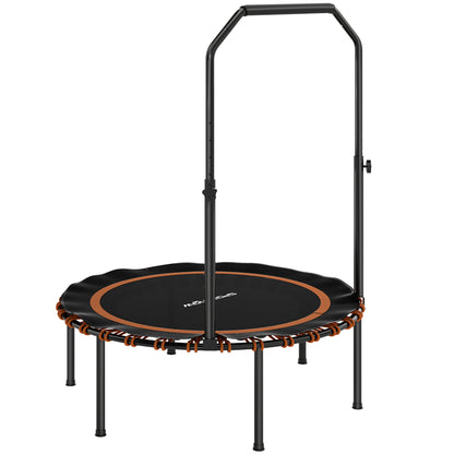 40" Foldable Fitness Trampoline Rebounder with Handle, Orange