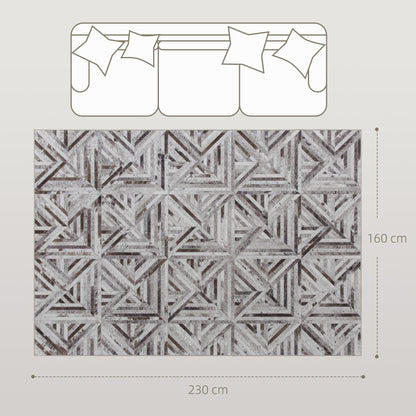 Modern Area Rug, Triangle Pattern Non-Slip Washable Rug, Chenille Floor Carpet for Living Room, Bedroom, Dining Room