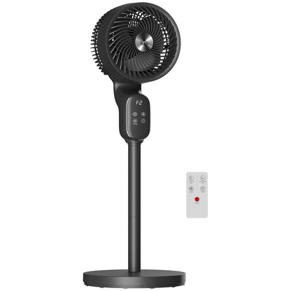 20 dB Silent Standing Fan for Bedroom, 39in Pedestal Fan with Remote, Oscillating, 8 Speeds, Adjustable Height, Black