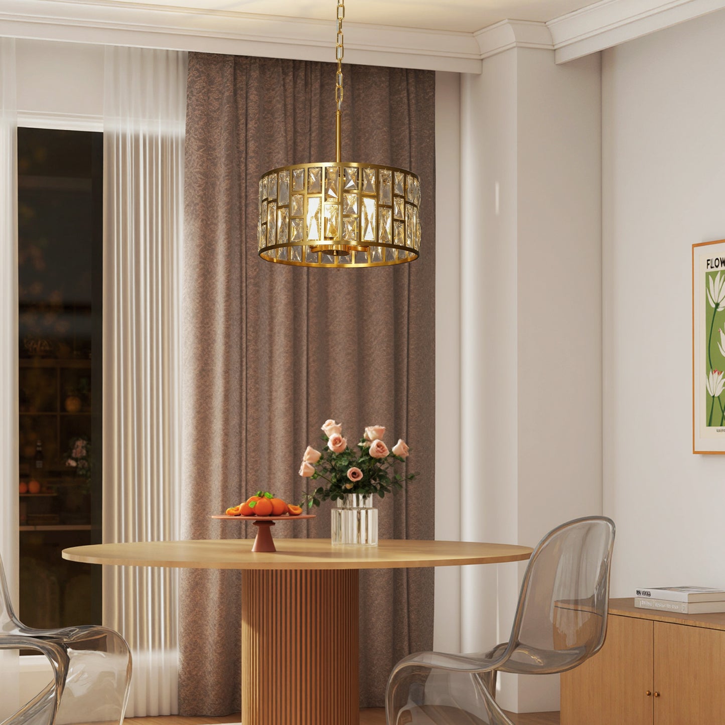 72 Glass Crystallite Chandelier - Gold-Tone