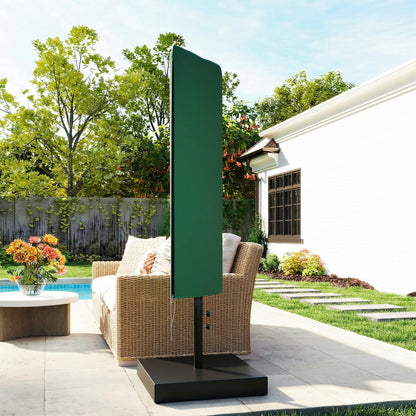 Garden Parasol Cover, Outdoor Patio Umbrella Protector Weatherproof Garden Patio for 2-4.6m Parasol, Dark Green