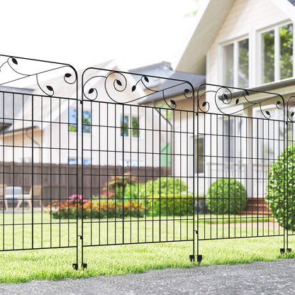 Decorative Garden Fencing, 4PCs Outdoor Picket Fence Panels