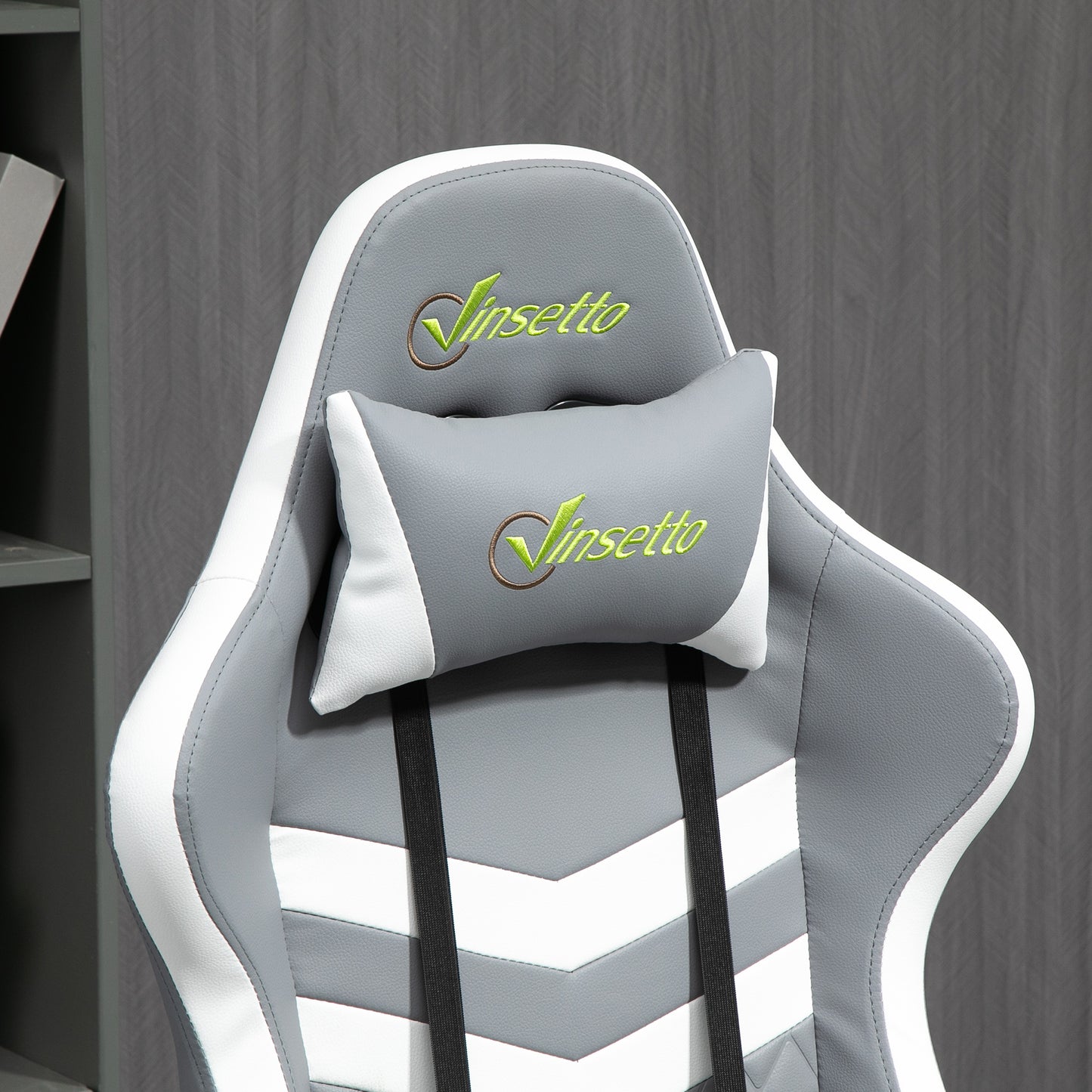 Gaming Chair, Computer Desk Chair with Lumbar Support, Faux Leather Racing Chair