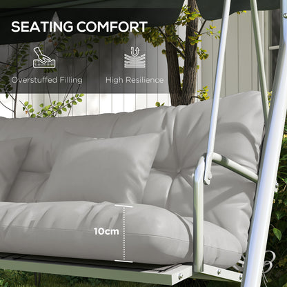 Back and Seat Cushion Replacement with 2 Pillows, Patio Chair Cushions Set with Ties, Light Grey