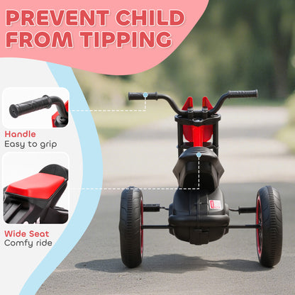 Kids Tricycle Baby Trike, Kids Trike with Pedal, 3 Wheel Toddler Balance Bike for Indoor Outdoor Use, Red