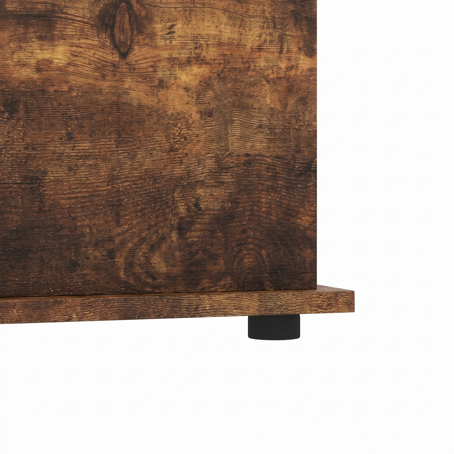 Storage Chest, 102L Blanket Box, Shoe Bench Safety Hinged Lid, Bed End Bench for Bedroom, 80 x 40 x 45cm, Rustic Brown