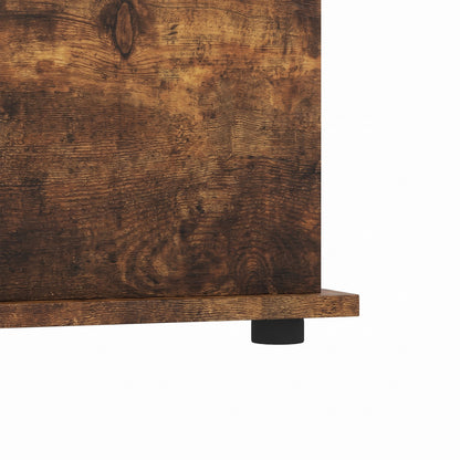 Storage Chest, 102L Blanket Box, Shoe Bench Safety Hinged Lid, Bed End Bench for Bedroom, 80 x 40 x 45cm, Rustic Brown