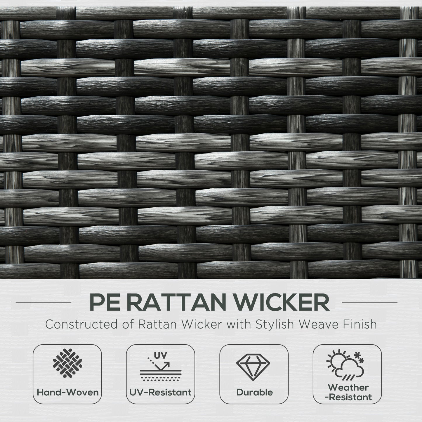 8 Pieces PE Rattan Corner Sofa Set, Outdoor Garden Furniture Set, Patio Wicker Sofa Seater w/ Cushion