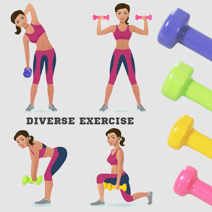 10KG Dumbbells Set with Carry Case, Hand Weights for Women and Men Home Gym Weight Lifting Training, Red, Yellow, Green