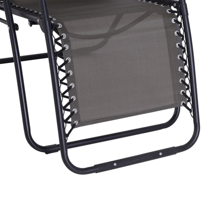 Zero Gravity Chair Metal Frame Texteline Armchair Outdoor Folding and Reclining Sun Lounger with Head Pillow for Patio Deckin