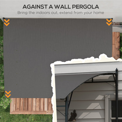 3 x 4m Metal Frame Pergola - Grey
