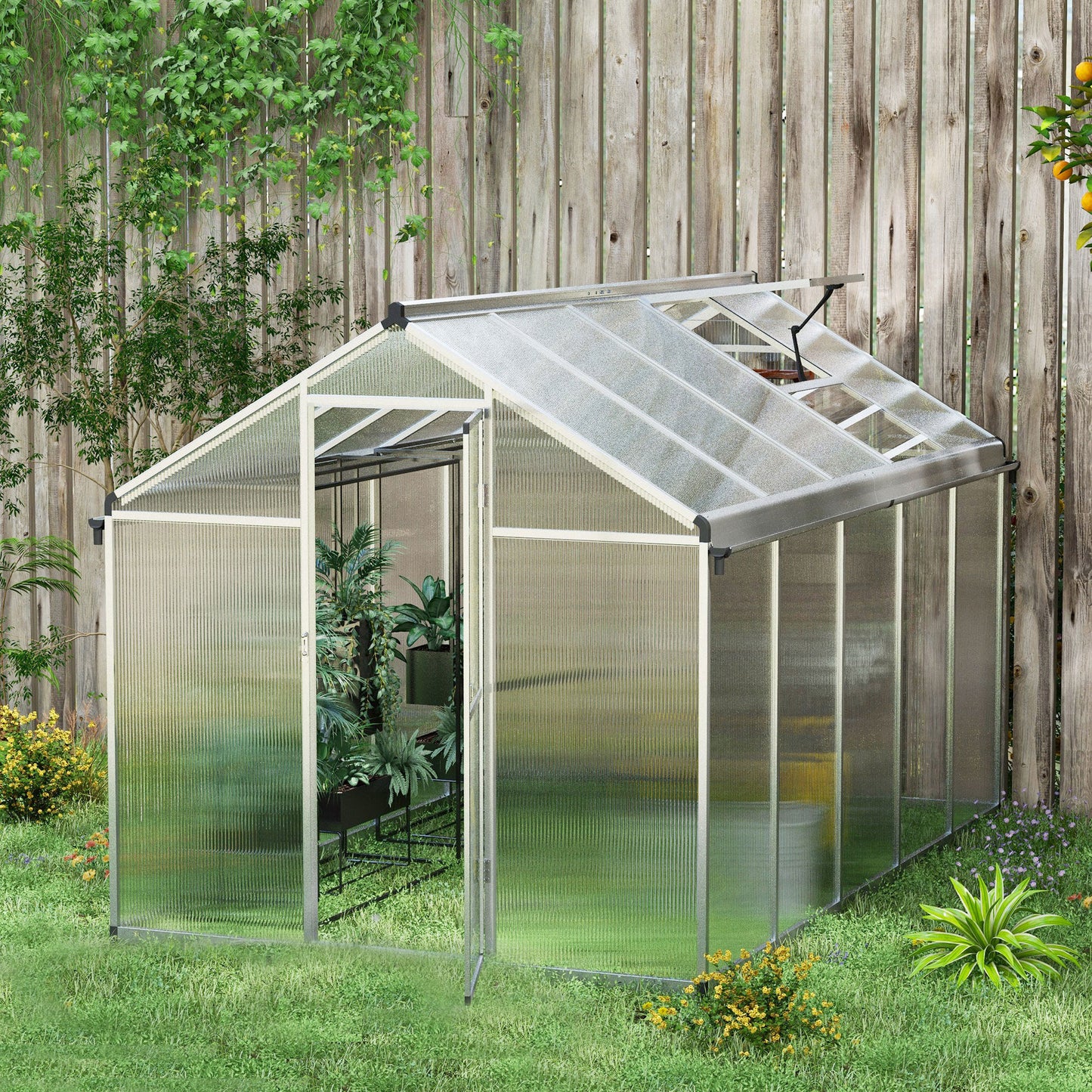 10 x 6ft Aluminium Frame Walk-In Greenhouse