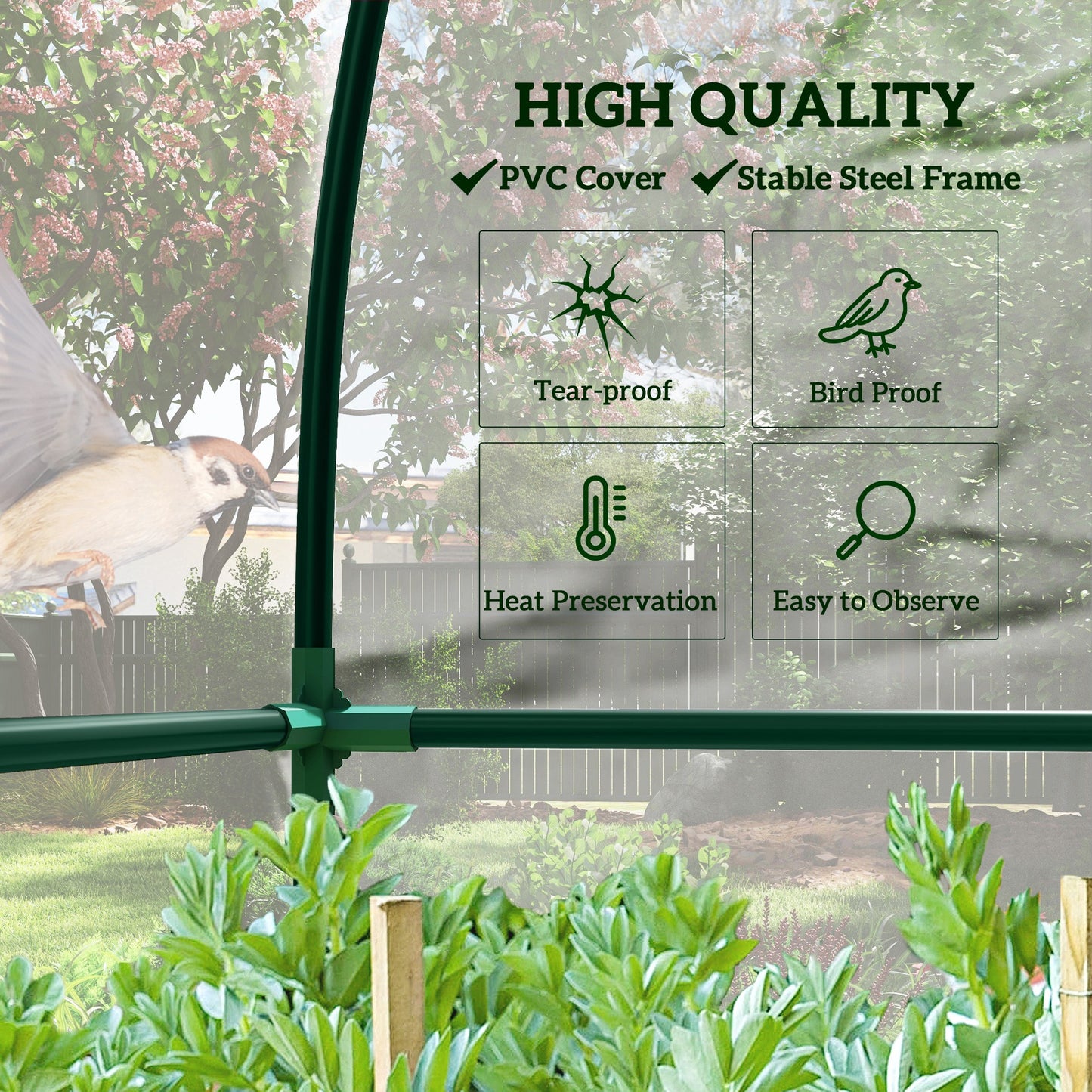 214cm x 118cm Walk-In Lean To Greenhouse, with Accessories