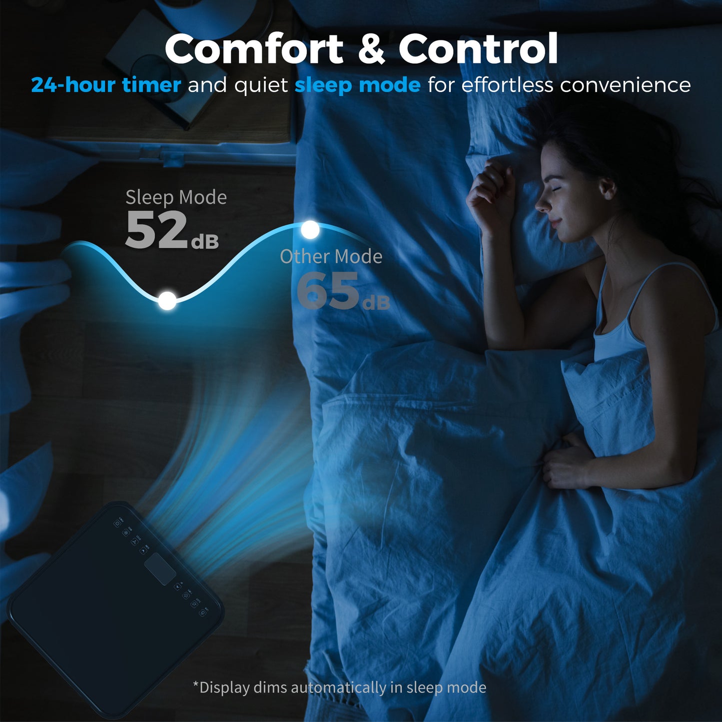 7000 BTU 4-In-1 Portable Air Conditioner Unit Cooling Dehumidifying Ventilating for Room up to 26m², with Fan, Remote