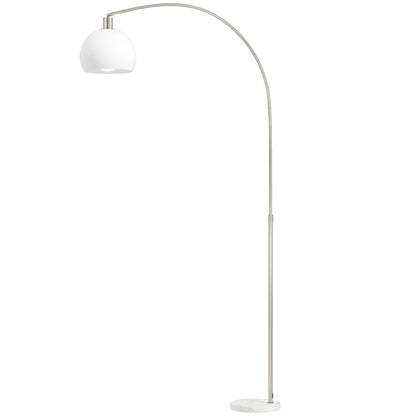 Floor Lamp for Living Room, Modern Standing Lamp with Shade & Foot Switch for Bedroom, Office, White
