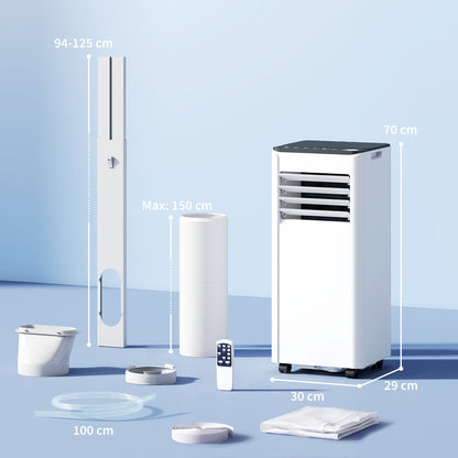 Portable Air Conditioner 7000 BTU, 4-in-1 AC Unit with Cool, Dehumidifier, Fan, Sleep Mode, WiFi Voice Remote Control