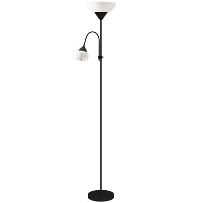 LED Floor Lamp 180cm Tall Standing Lamp with Adjustable Gooseneck, 3000K/4500K/6500K Colour Temperatures, Black