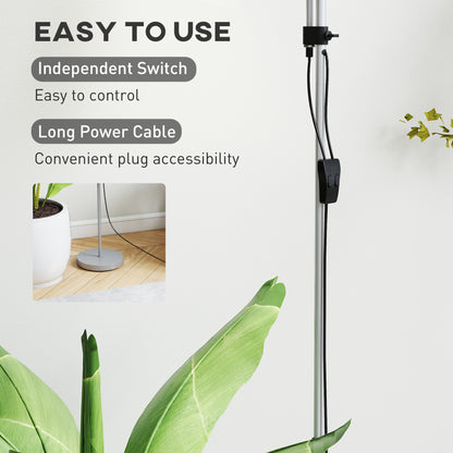 LED Floor Lamp for Living Room, 180cm Tall Standing Lamp, Mother and Child Uplighter with Adjustable Gooseneck