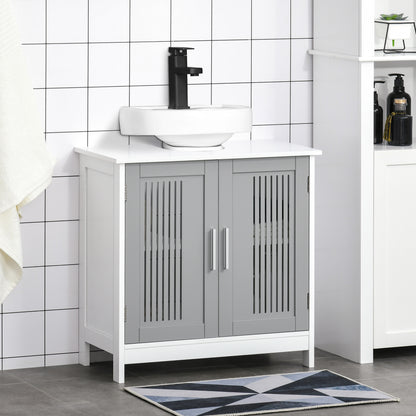 Modern Under Sink Cabinet with 2 Doors, Bathroom Vanity Unit, Pedestal Under Sink Design