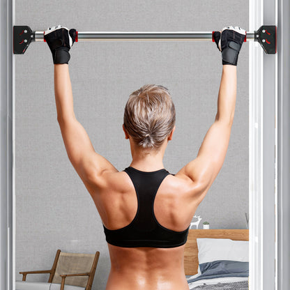 Doorway Pull Up Bar, No Screws Door Frame Chin Up Bar, Adjustable Length (75-92cm) for Home Gym Workout, Max Load 200kg